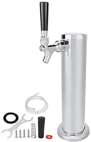 Torre de Cerveza de Barril de Un Solo Grifo, Dispensador de Grifo de Torre de Cerveza de Acero Inoxidable Kit de Torre Kegerator para Elaboración de Cerveza Casera