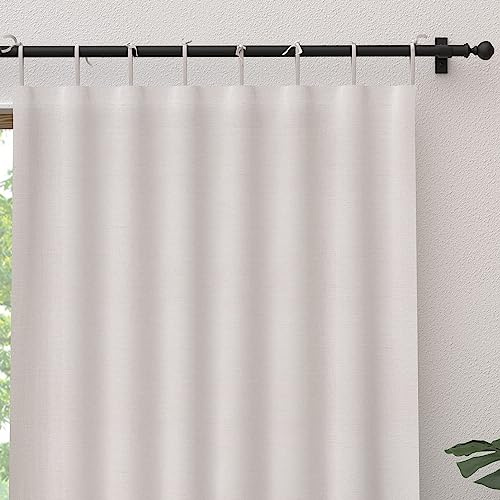 Soleil d'ocre, Tenda trasparente a laccetti in Cotone 135x250 cm PANAMA bianco