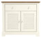 Galano Milan 2 Door 1 Drawer Sideboard – Modern Storage Cabinet with Adjustable Shelves for Living Room, Kitchen or Hallway – Ivory/Oak