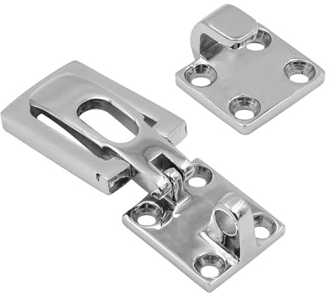 ZONADAH Marine-Bootstürschloss-Riegel, Marinequalität, robuster 316-Edelstahl, abschließbarer Riegel, Anti-Rassel-Riegel, Befestigungsklemme für Bootsbeschläge