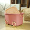 Froppi 45L Toy Box | Toy Storage with Lid | Kids Storage on Wheels | Large Size | Pink| L50 W35 H30 cm