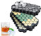 MOSOTECH Eiswürfelform Silikon, 3er Pack 37-Fach Eiswuerfel Form Mit Deckel, Stapelbar Eiswürfelbehälter Ice Cube Tray, LFGB Zertifiziert und BPA Frei für Bier Cocktails Whisky