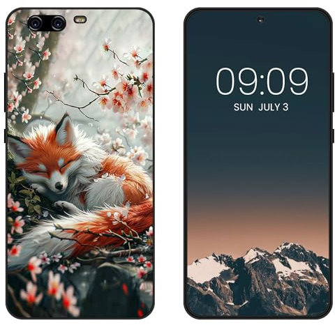WUACYEAMING für Huawei P10 Hülle,Mode Schutzhülle Schwarz Handyhülle mit Aesthetic Muster Weich Silikon Dünn TPU Stoßfeste Kratzfest Schutzhülle Cover-Zoro
