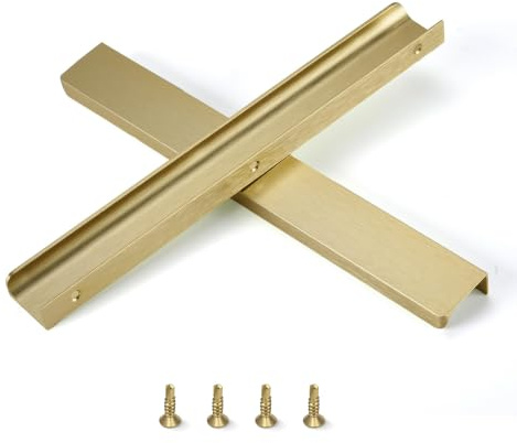 sunlithor Gold Schrankgriffe FüR KüChengriffe MöBelgriffe KüChenschräNke Schubladengriffe Vintage Packung mit 6 Stück 254mm BA 300mm Länge