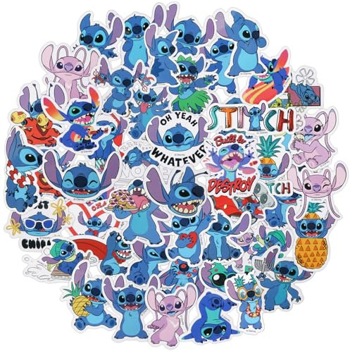 yumcute 50 Pcs Kawaii Stickers Vinyl Waterproof Stickers for Kids Children Teens Adult Cute Anime Scrapbook Stickers for Water Bottles Laptop Guitar Suitcase Snowboard Luggage Car Bicycle