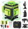 STANEW Digital On-Screen Laser Level 4 x 360°, Auto-Leveling Green Laser Level 4D 16 Line Horizontal and Vertical with Integrated Remote Control Rechargeable Battery 2 x 2400 MAh