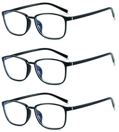 Suertree Blaulichtfilter Lesebrille 3 Pack Computerbrille Damen Sehhilfe PC Gaming UV Blaues Blockiert Brillen Herren 8069 4.0X