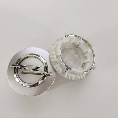 LFWCZS Auto Nabendeckel für Opel Insignia Sports Tourer,54mm Felgendeckel Felgenkappen 4 Stück Logo Radnabenabdeckung Wheel Caps Nabenkappen Zentralabdeckung Reifen & Felgen Zubehör,Silver