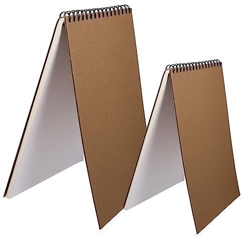 SEWOART 2stücke Skizzenbücher Gemischte Medien Tragbar Leer Für Kunst Schüler Zeichenblock Malskizzenbücher Art Coil-skizzenbücher Malbedarf Zeichnung Bücher