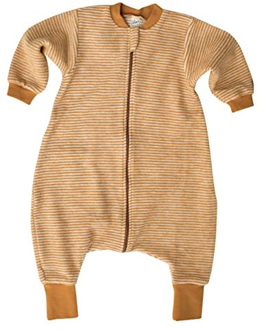 Lilano, Merino Flausch Schlafsack mit Fuß, 100% Wolle (KBT) (Curry Natur, 110-116)