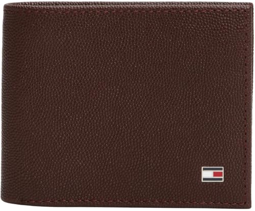 Tommy Hilfiger Portefeuille Homme Mini Wallet Effet Grain Fin, Marron (Coffee Bean), Taille Unique