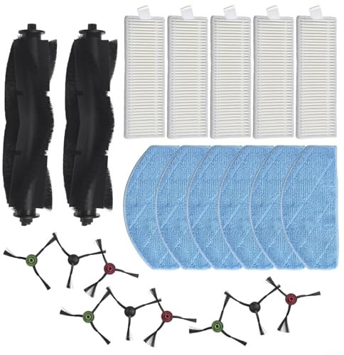 Juego de piezas de repuesto para aspiradora robot para Laresar para Evol 3 cepillo principal, almohadillas de fregona, cepillos laterales, kit de accesorios compatible con Laresar para aspiradora