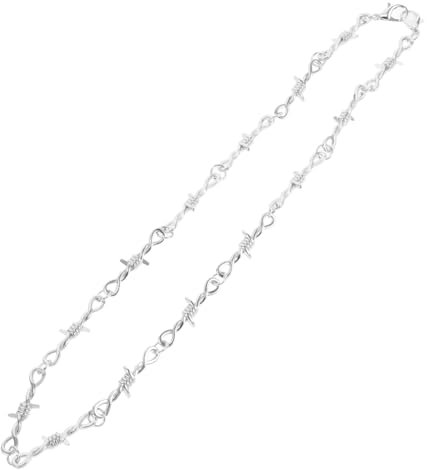 BESPORTBLE Dornenkette Schmuck Stacheldraht Ohrringe Punk Armband Metallarmbänder Herren Punk Style Halskette Hip Hop Halskette Herren Halskette Goth Armbänder Halskette Ketten