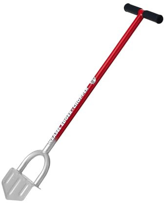 GARDEN WEASEL Edger-Chopper – Black Grip | Manual Lawn Edger Tool for Garden Beds, Sidewalks, Patios & Landscaping | T-Handle, Half Moon Blade | 91716-A