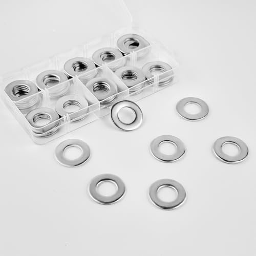 REGIS Edelstahl Unterlegscheiben Set A2‑304 V2A – 549tlg Flachscheiben & Karosseriescheiben, Größe M3‑M12, Rostfrei für Schrauben & Muttern (M12*24MM)