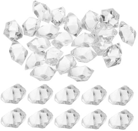 Cabilock Achteckige Kristallperlen 14mm Transparent aus Karat Kristall Facettierte Sonnenfängerperlen für Schmuck Selbstgemacht Vasenfüller und Dekoration