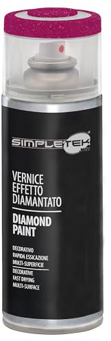 SIMPLETEK - Bombe aérosol V400DIAM.6 Peinture rouge effet diamant 400 ml peinture finitions spéciales paillettes nacrées (1 pièce)