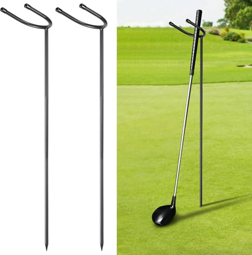 TOBWOLF 2PCS U-Shaped Golf Club Holder, Keeps Your Clubs Clean, Dry & Visible, Detachable Metal Golf Club Organisers, Made of Durable Metal, Golfs Club Stand, Golf Accessories for Men Women Golfer