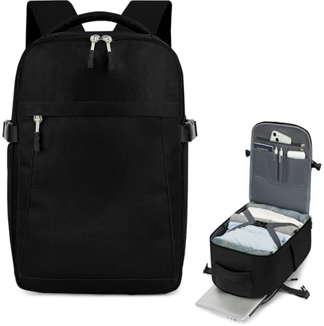 Hayayu für Ryanair Handgepäck 55x40x20 Reise Rucksack Handgepäck Flugzeug Tasche Reiserucksack 44L Reisetasche Für 18,4 Zoll Laptop Mit Kleiner Diebstahltasche