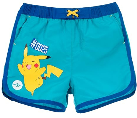 Pokemon Badehose Badeshort, Pikachu, schnell trocknend, UV Schutz, pflegeleicht, einfaches Anziehen, Schwimmen, Strand, Hallenbad, Jungen Bekleidung
