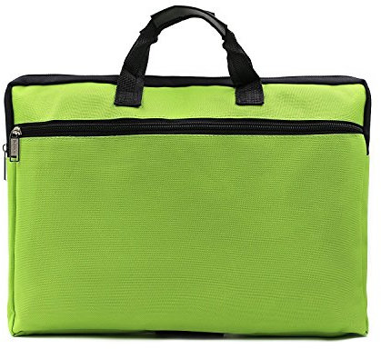 Sac porte document organiseur en toile avec fermeture éclair format A4 Green