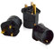 Neuftech - 3X Adattatori da Viaggio UK a Presa Europea Italia (schuko) per UK, GB, Inglese,Inghilterra, Nero