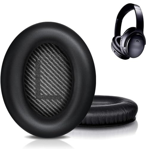 Bingle Kissen Premium Bose QC35 Ohrpolster Ersatzohrpolster - Kompatibel mit QuietComfort 35 & 35 ii Headphones (1 Paar Schwarz)