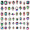 48pcs Big Mix Sizes Different Shapes Colorful AB Iridescent 3D Crystals Diamonds Large Rhinestones Bow Silver Metal Charms Gems Stones for Nail Art Beauty Design Decoration Craft Jewelry DIY