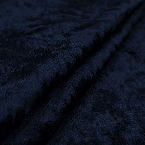 Panini Tessuti Stoff Chenille - Meterware, Länge x 150 cm, Breite für Bekleidung blau