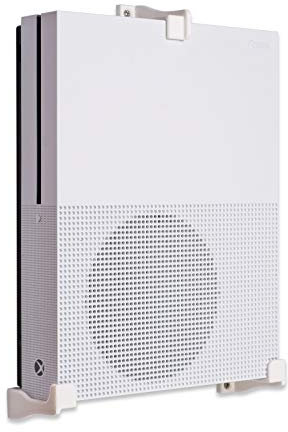 P3D-Lab Wall Mount for Xbox One S, Wall Bracket: A Perfectly Sized, Strong, & Secure Home for Your Game Console - White