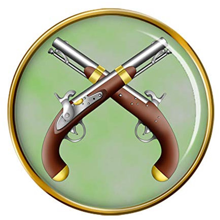 Giftshop UK Duel Pistolets Broche Badge