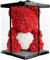Infinity® Rosenbär Rot 40 cm mit Herz – Handgefertigter Bär mit Geschenkbox & über 600 duftenden 3D-Rosen – Geschenk für Frauen, Geburtstag oder Jahrestag