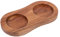 DeroTeno Salz- und Pfeffermühlentablett, Innendurchmesser 5 cm, Mühlenuntersetzer, Mühlenhalter für Zwei Mühlen aus Akazienholz, Esstischschutz (Pfeffermühle und Salzmühle Nicht enthalten)