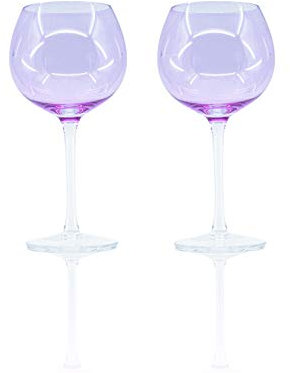 Sparkleware Purple/Violet Elegant Gin Glasses Set of 2 Fully Gift Boxed (Purple)
