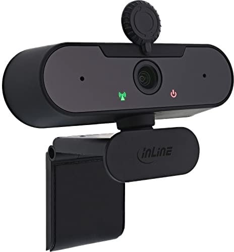 InLine 55364C Webcam FullHD 1920x1080/30Hz mit Autofokus, USB Typ-C Anschlusskabel, Schwarz