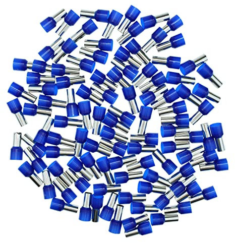Lot de 100 embouts de câble isolés 16 mm² bleus