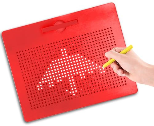 ALEENFOON Planche à Dessin Magnétique pour Enfants Tablette à Dessin Tableau d'écriture avec Stylo Jouet (Grande, Rouge)