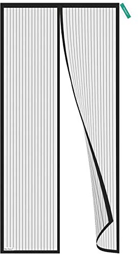 Meet Beauty Fliegengitter Balkontür 85x220cm | Magnet Fliegengitter Tür Ohne Bohren | Schwarzes Insektenschutzgitter für Tür & Balkon, Schützt vor Fliegen, Mücken & Insekten