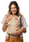 Boba X Babytrage Neugeborene ab Geburt - 2 Tragepositionen Mit Blick zum Baby und als Rucksack Kindertrage 3-20kg, Mit Kreuzbaren Trägern, Inklusive Schlafkapuze als Sonnenschutz (Blossom)