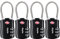 Diyife TSA Luggage Locks, [Newest Version][4 Packs] 3-Digit Security Padlock, Combination Padlocks, Code Lock for Travel Suitcases Luggage Bag Case etc.(Black)