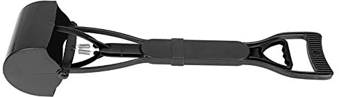 lyrlody Pala para Perros de 60 Cm con Mango Largo Pala para Aguafiestas con Mango Largo para Recoger Estiércol de Mascotas con Mango Largo(Negro)