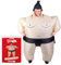 AirSuit® Aufblasbares Kostüm Sumo | Ausgefallenes Auflbaskostüm | Premium Qualität | Größe Erwachsene | Polyester | Angenehm tragbar | Resistent | Mit Aufblassystem | OriginalCup®