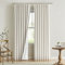 Vision Home Natural Pinch Pleated Full Blackout Curtains Linen Blended Room Darkening Window Curtains 90 inch for Living Room Bedroom Thermal Insulated Pinch Pleat Drapes with Hooks 2 Panel 40Wx90L