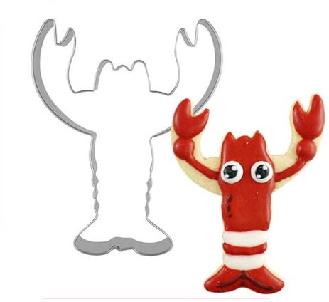 Bianriche Emporte-pièce en forme d'animaux marins en forme de homard en acier inoxydable pour décoration de gâteaux