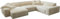 DELIFE Wohnlandschaft Sirpio XL Plüschcord Beige 360x260 cm Recamiere variabel
