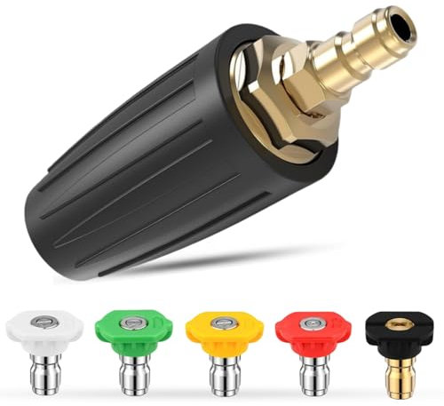HuYiGGZ Pressure Washer Adapter & Nozzles Connector Fitting Compatible with Karcher/Kärcher K Series K2, K3, K4, K5, K6, K7 High Pressure Washer (Turbo Nozzle & nozzles)