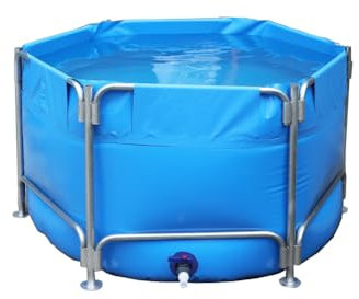 Piscina circolare pieghevole di plastica serbatoio di acqua multi-uso dello stagno di pesce di tela diametro 1m-3m (diametro:120cm/H-0.8M)