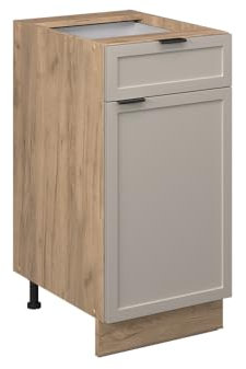 Vicco Küchenunterschrank Fame-Line, GrauBeige, 40 cm ohne Arbeitsplatte
