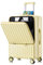 Simcat Carry On Suitcase, 20-Inch Cabin Suitcase with Front Zipper Pocket, PC+ABS Lightweight Airline Approved Luggage with Cup Holder, USB/Type-C Port, TSA Lock, Silent Wheels (Yellow,20 inch Cabin)