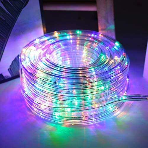 Ollewiellan LED Lichterschlauch Außen, 10 Meter LED Lichterkette mit 240 Bunt LEDs, Wasserfester Lichtschlauch für Garten, Terrasse und Wohnzimmer, inkl. Timer für Automatische Steuerung